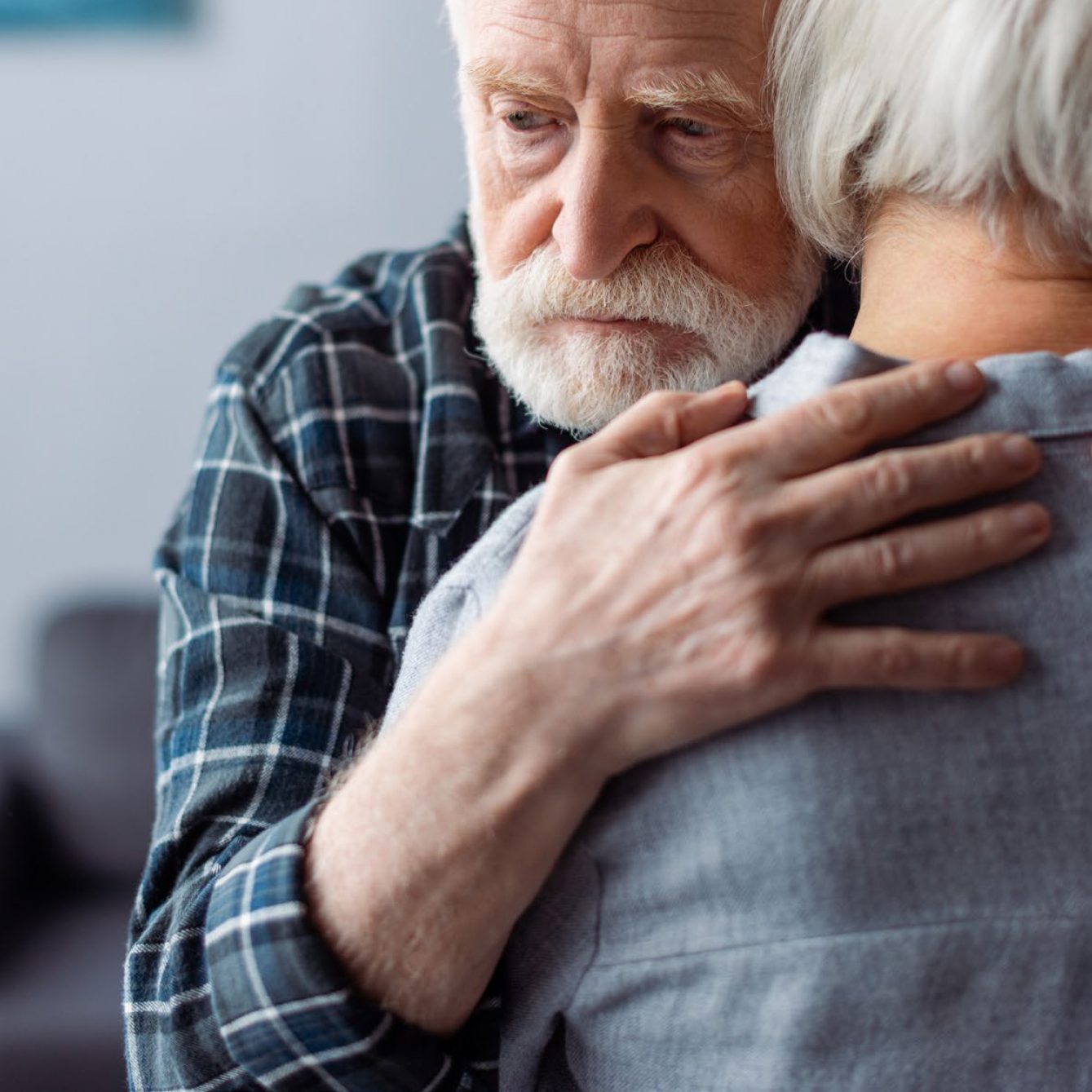 Senior couple embracing Senior couple embracing