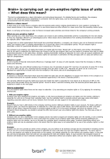 Rights Issue of units - FAQ